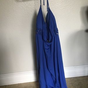 Blue Sundress, mid thigh